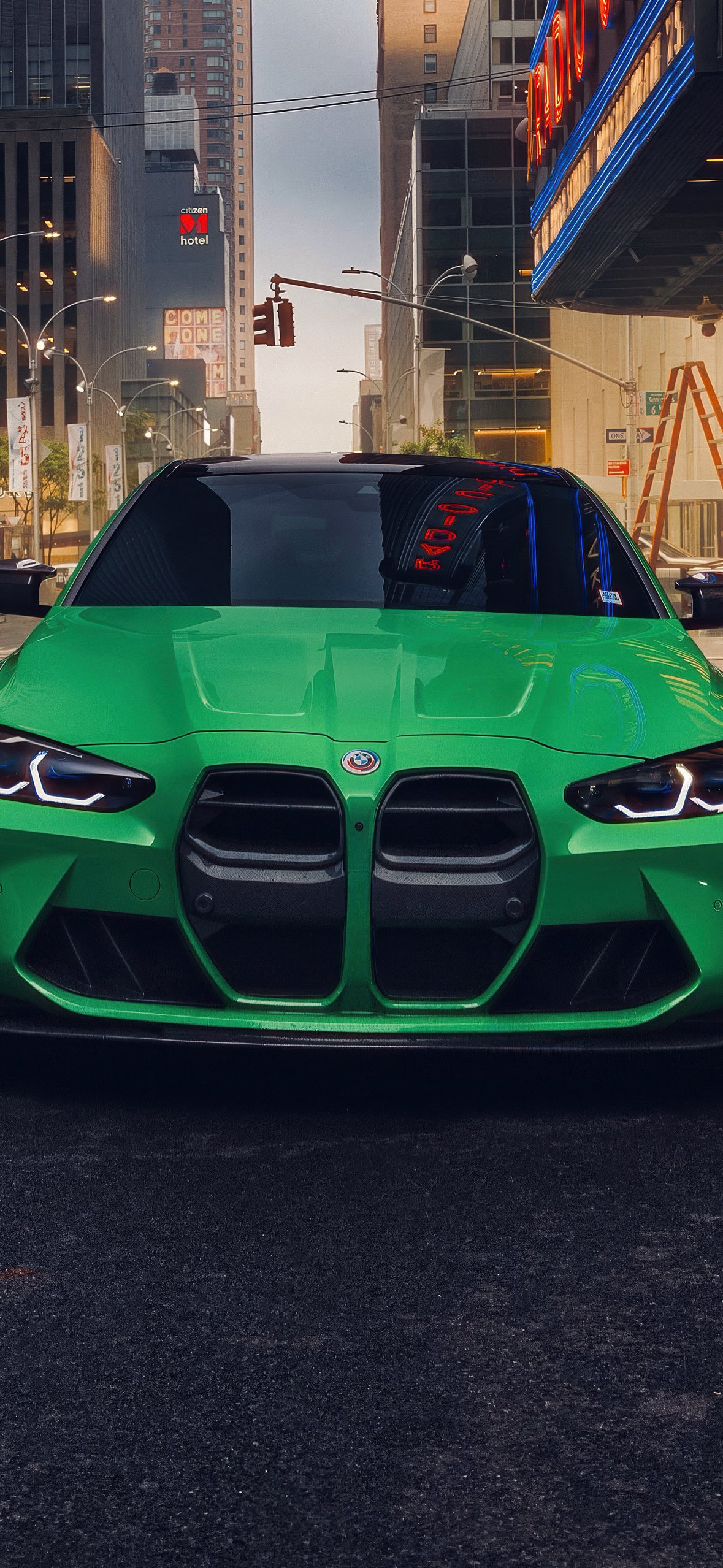 Green BMW M4 G82 - Wallpapers for iPhone 14 Pro/15 Pro in 1179x2556 resolution