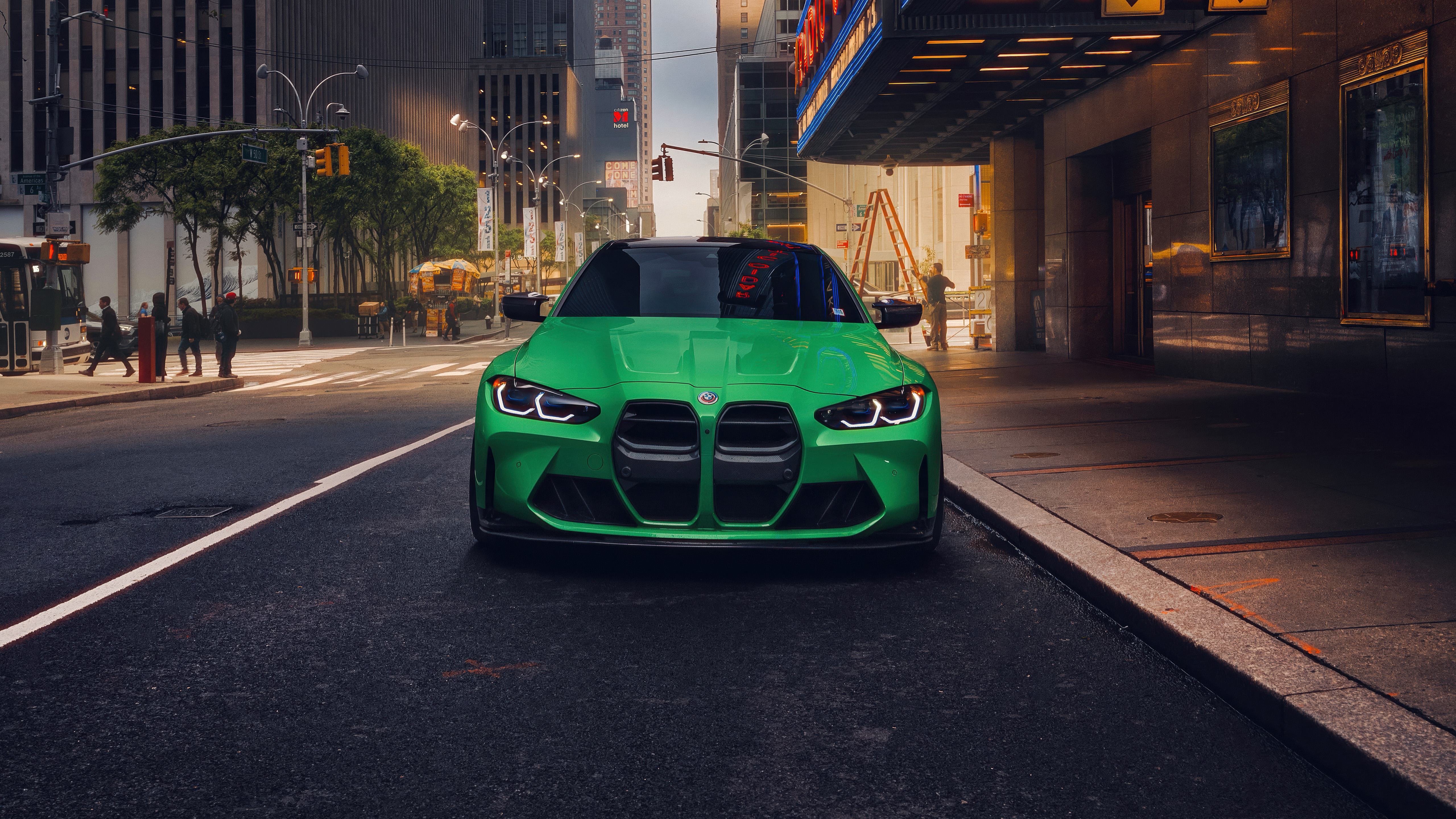 Green BMW M4 G82 - 5K wallpapers in 5120x2880 resolution