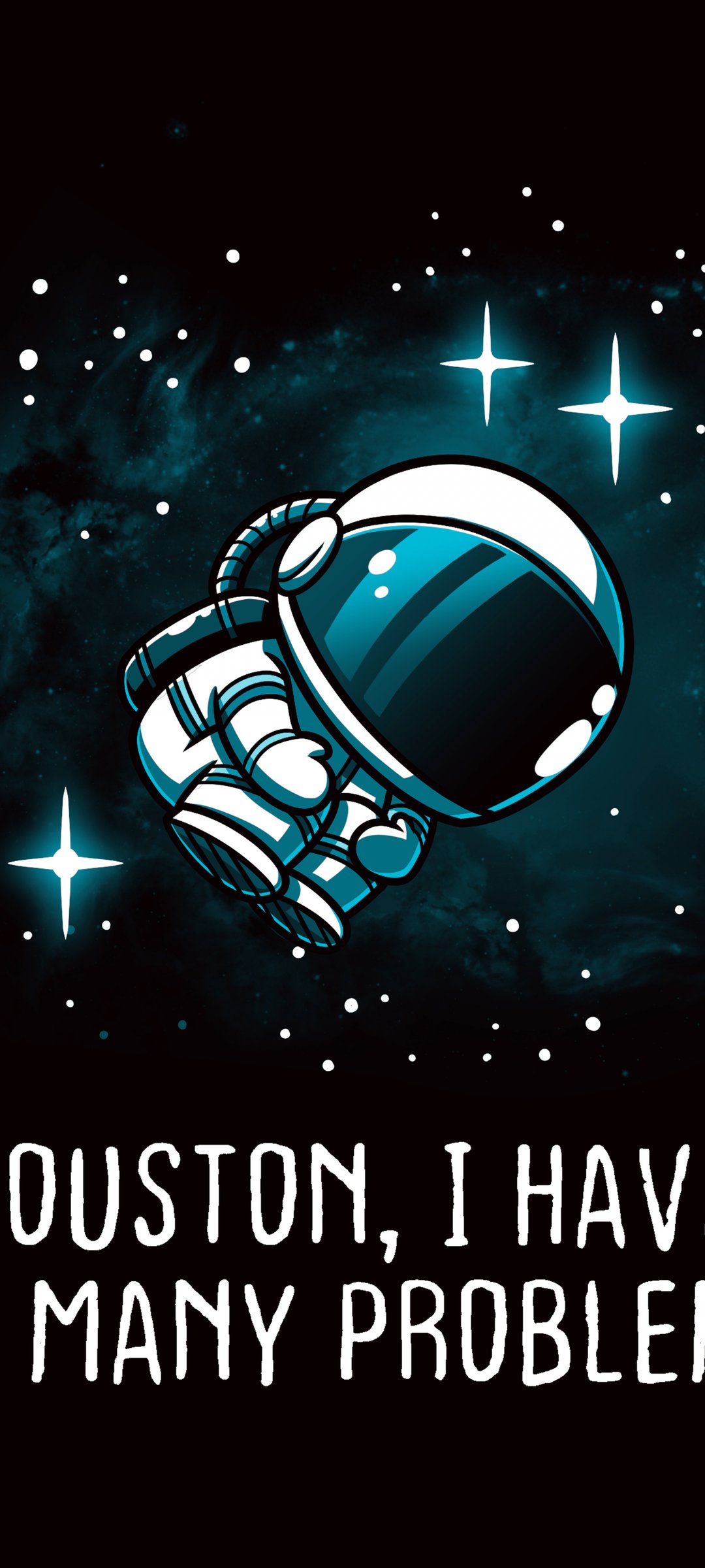 Cute astronaut floating - Wallpapers for Samsung Galaxy M55, POCO M4/X4/X5, Xiaomi Redmi 12/13/Note 13/Note 14/Note 14S in 1080x2400 resolution
