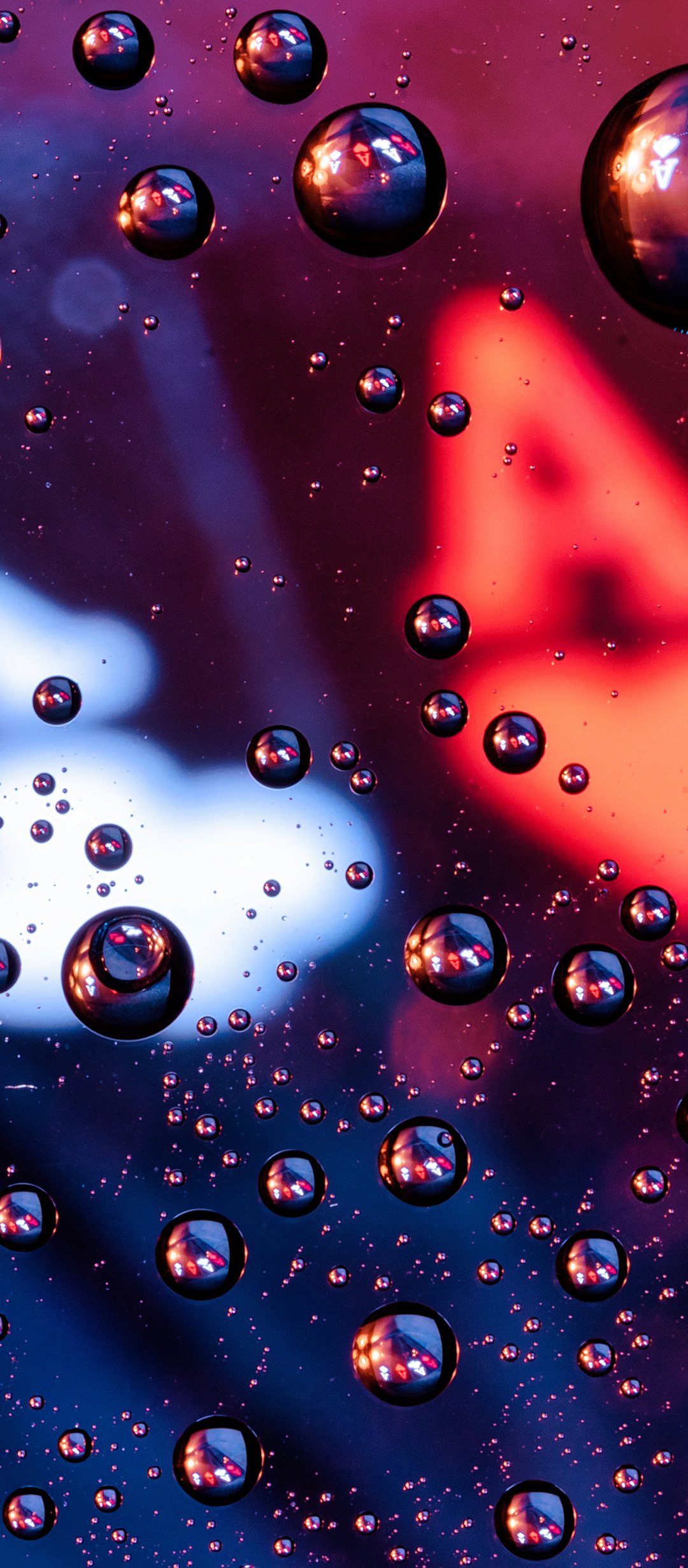 Water droplets on a blurred background - Wallpapers for TECNO/Infinix in 1080x2460 resolution