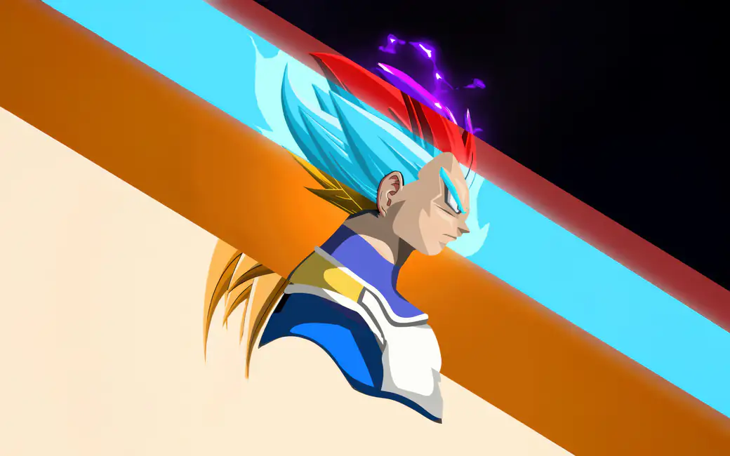 Vegeta is in a Super Saiyan state — desktop and phone wallpaper, free download
