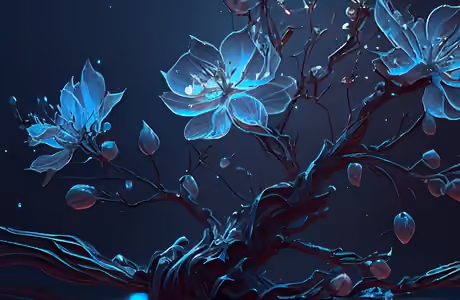Reflection Wallpapers: flowers, branch, petals, glow