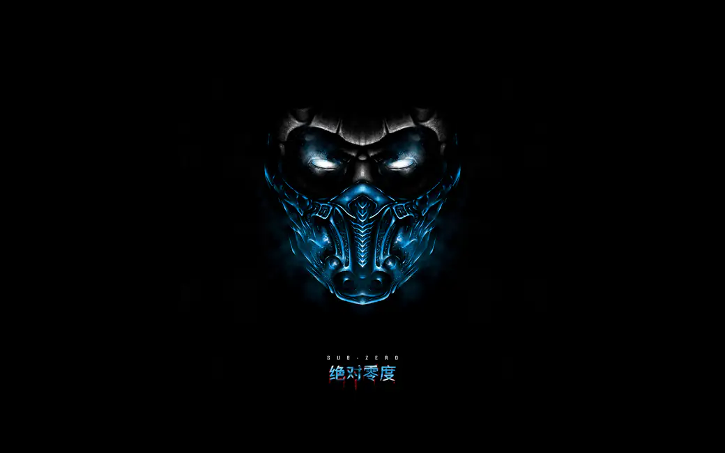 Sub-Zero Mask from Mortal Kombat — desktop and phone wallpaper, free download