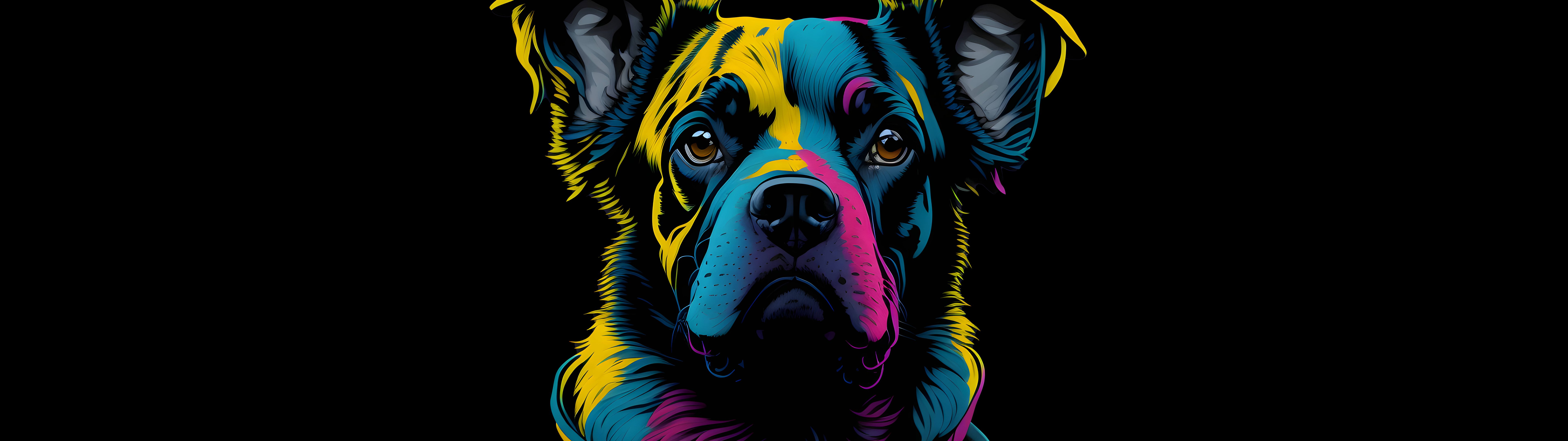 Dog in the jacket - Dual Monitor Wallpapers in 7680x2160 resolution