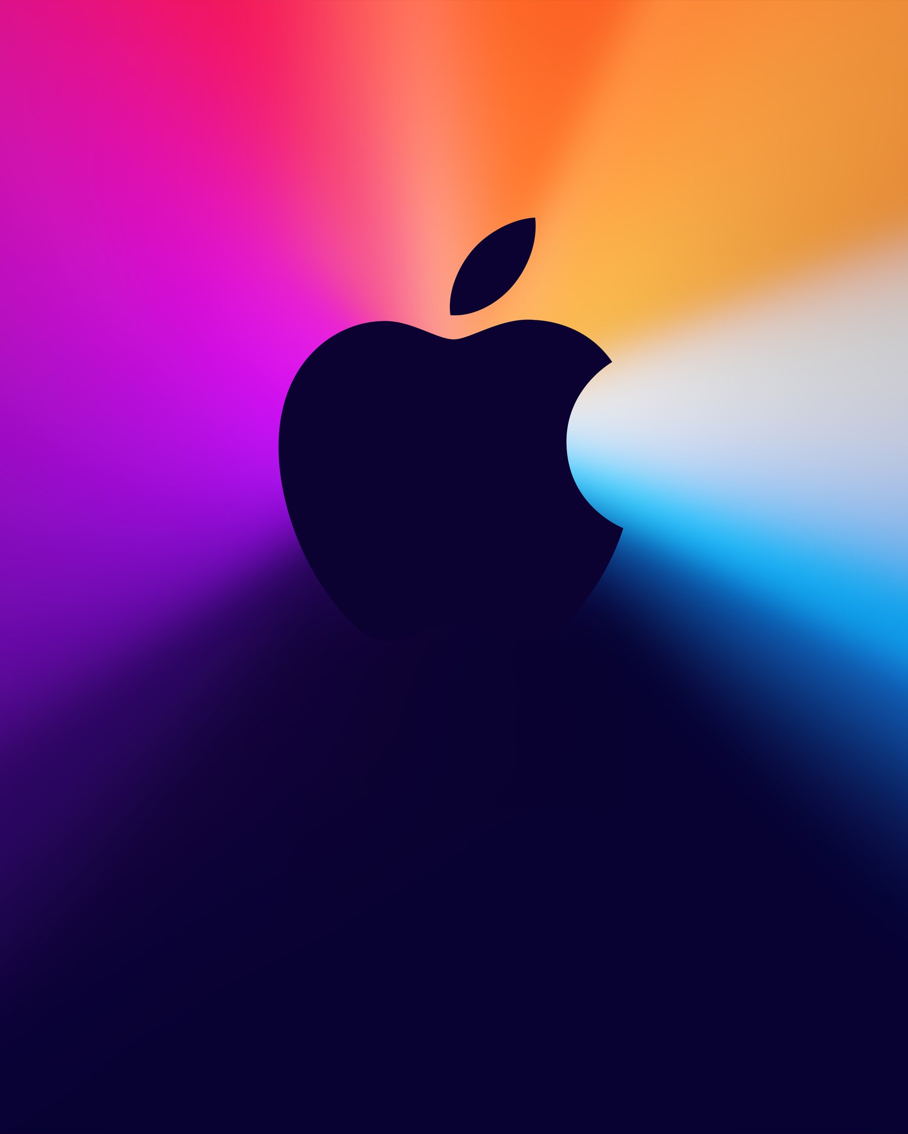 Apple logo with light rays - Wallpapers for Samsung Galaxy Z Fold 2/3 in 1768x2208 resolution