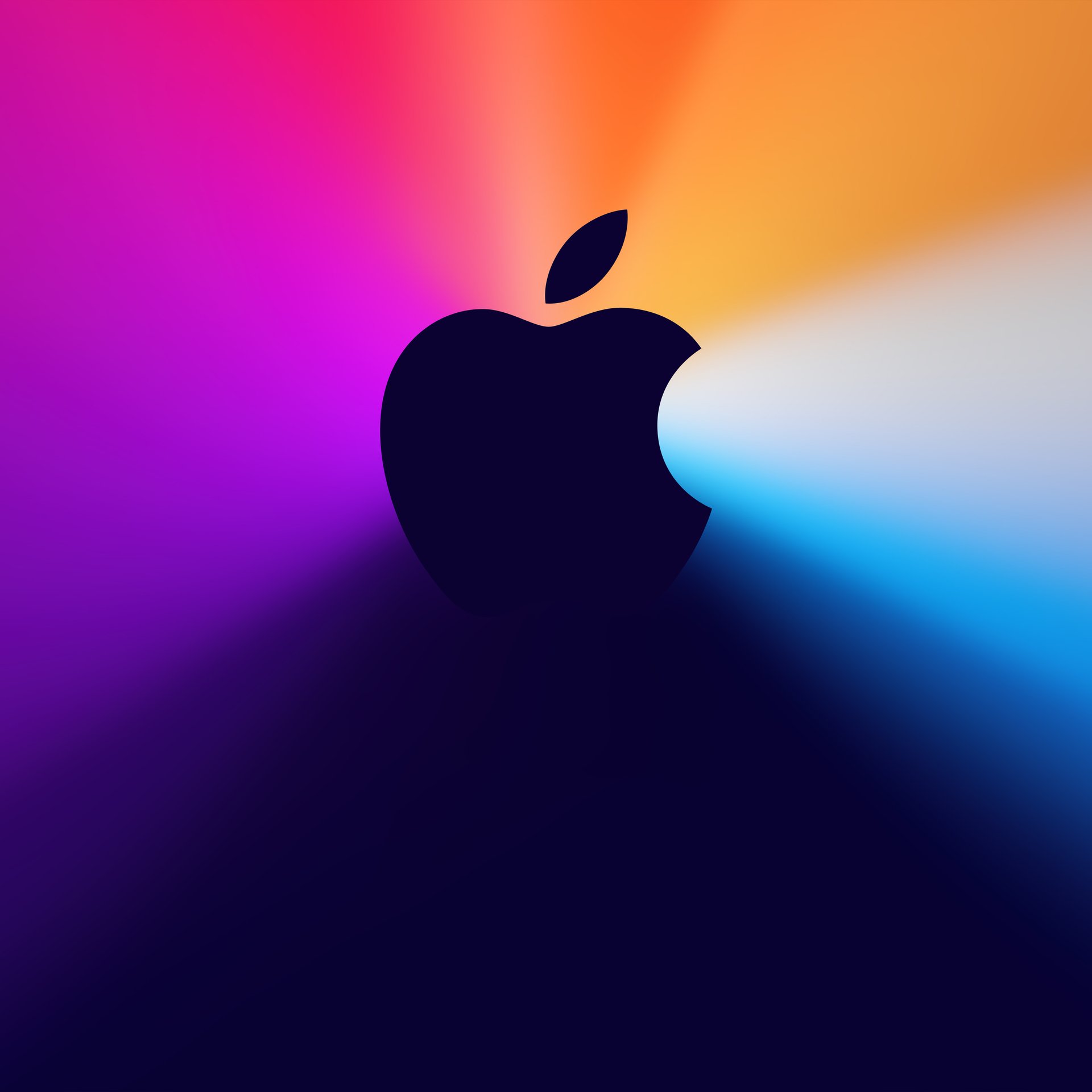 Apple logo with light rays - Wallpapers for Samsung Galaxy Tab in 1920x1920 resolution