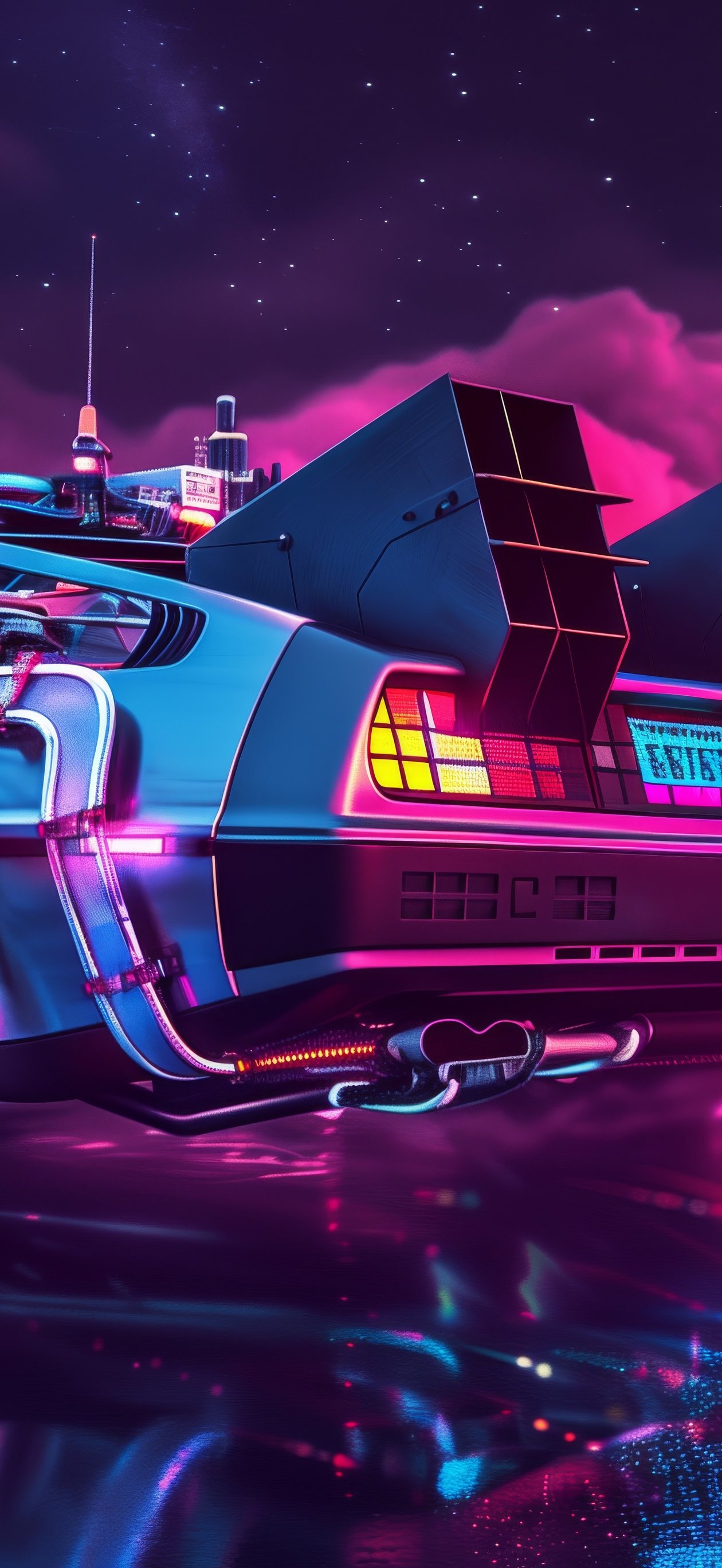 DeLorean from Back To The Future - Wallpapers for iPhone Air in 1260x2736 resolution