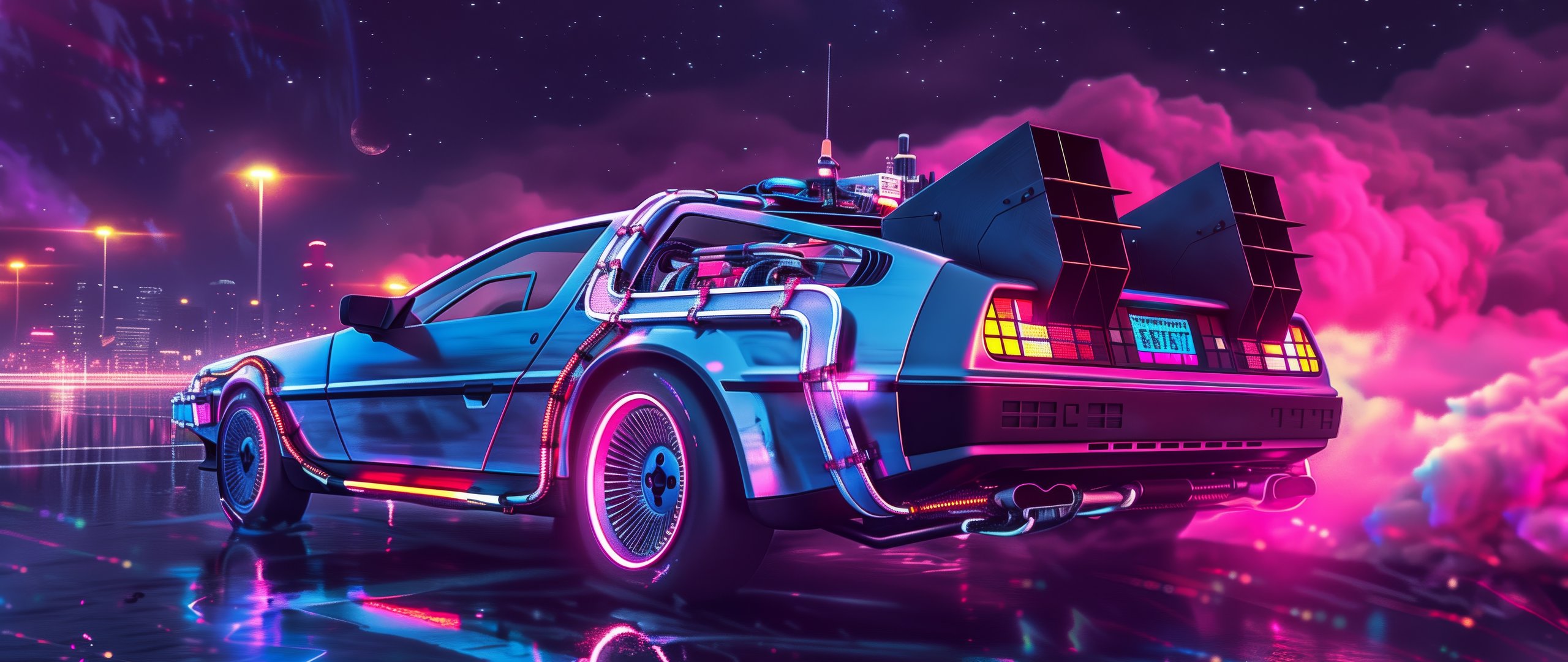 DeLorean from Back To The Future - UltraWide 21:9 wallpapers in 2560x1080 resolution