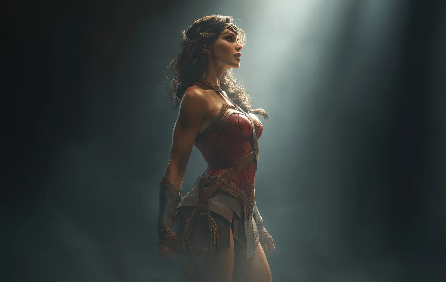 Wonder Woman in Armor — desktop and phone wallpaper, free download
