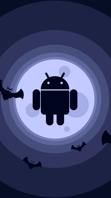 Android logo with bats - Wallpapers for Nokia, Samsung in 360x640 resolution