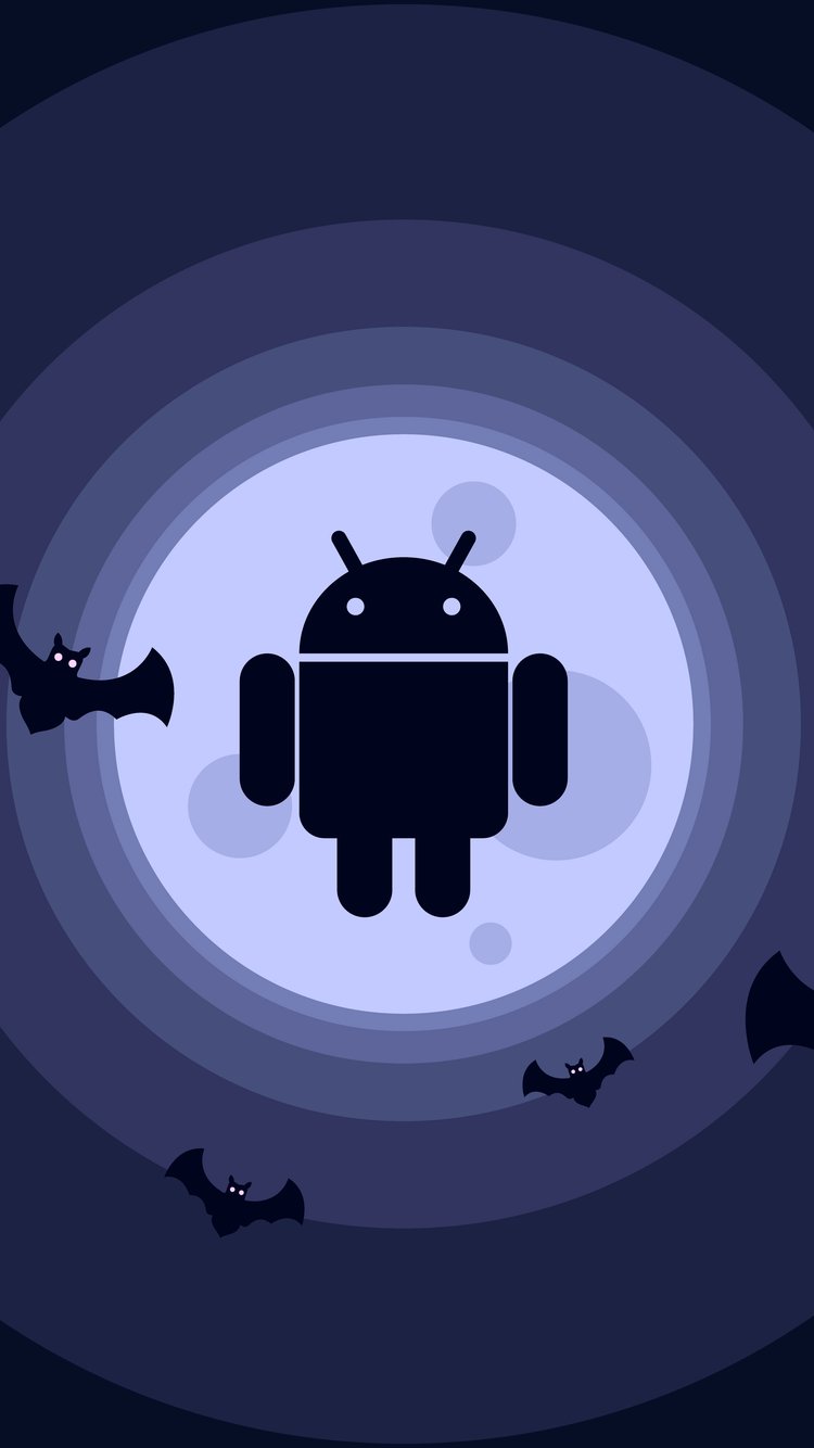 Android logo with bats - Wallpapers for iPhone 6/6S/7/8/SE2/SE3 in 750x1334 resolution