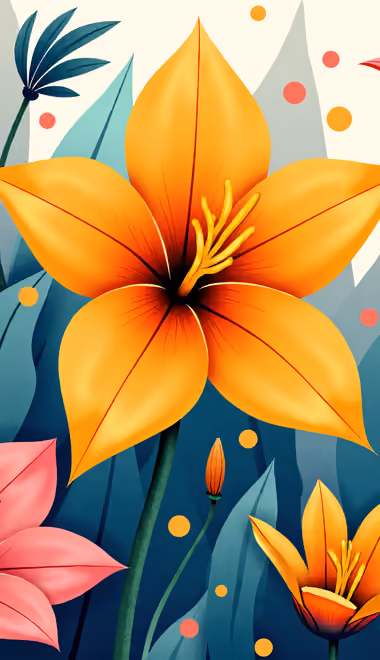 Nature wallpapers: lily, flowers, petals, leaves