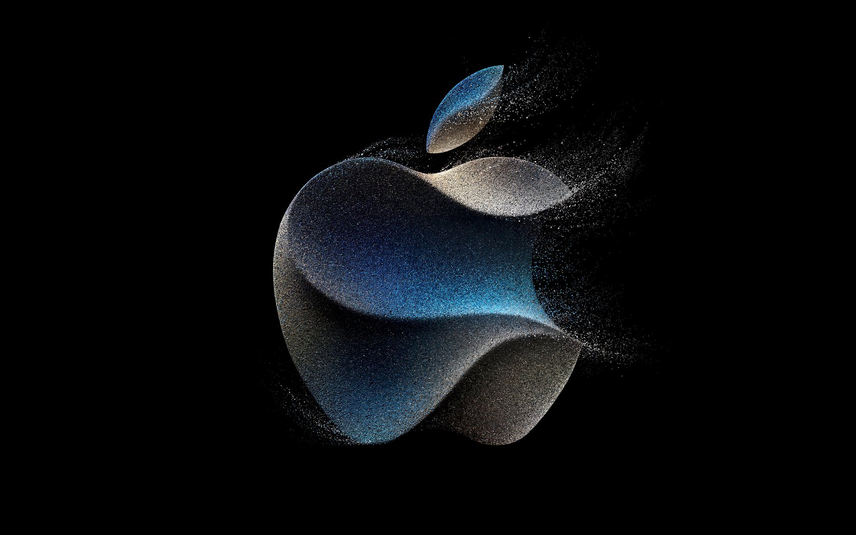 Apple logo with titanium particles - WSXGA+ wallpapers in 1680x1050 resolution