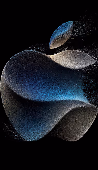 Обои технологии: Apple Inc, логотип, минимализм, частицы