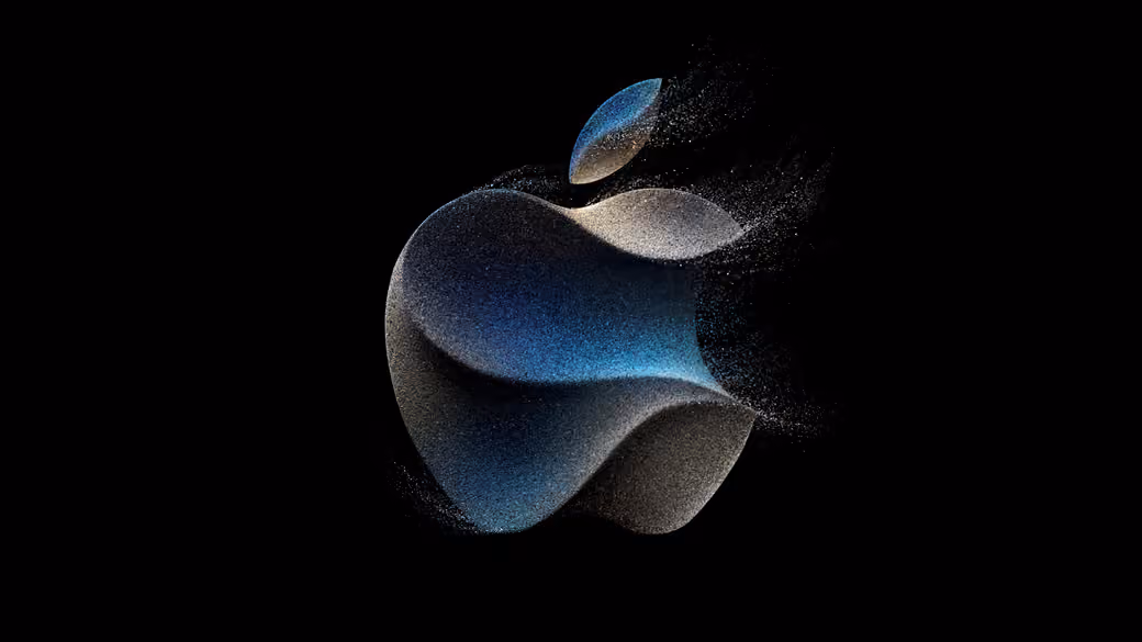 Логотип Apple с частицами титана - XGA+ обои в разрешении 1152x864