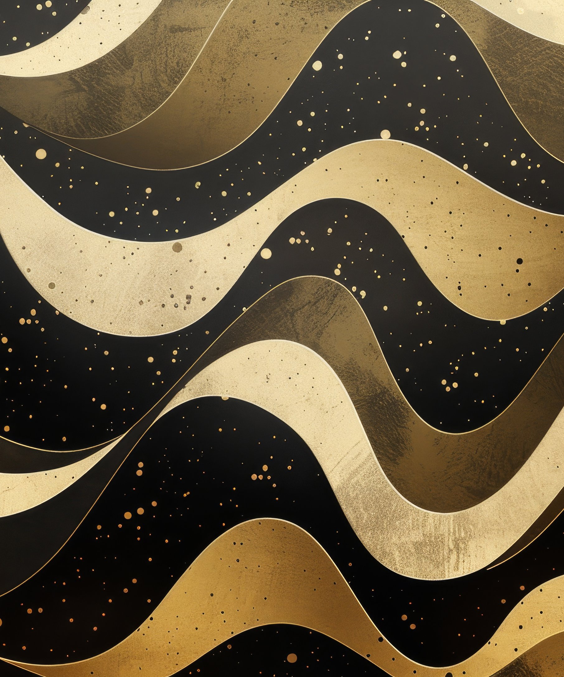 Golden wavy pattern - Wallpapers for Samsung Galaxy Z Fold4/Z Fold5/Z Fold6 in 1812x2176 resolution