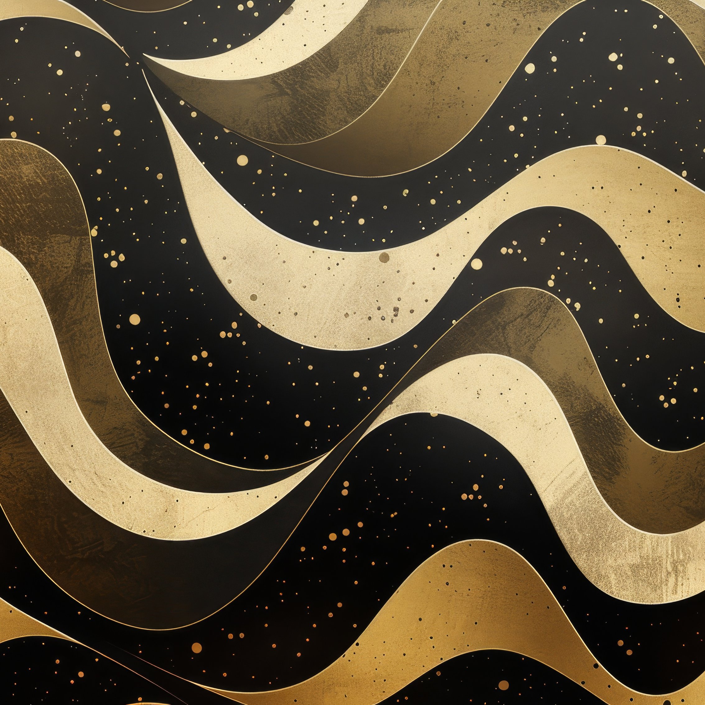 Golden wavy pattern - Wallpapers for iPad mini 8.3″ in 2266x2266 resolution