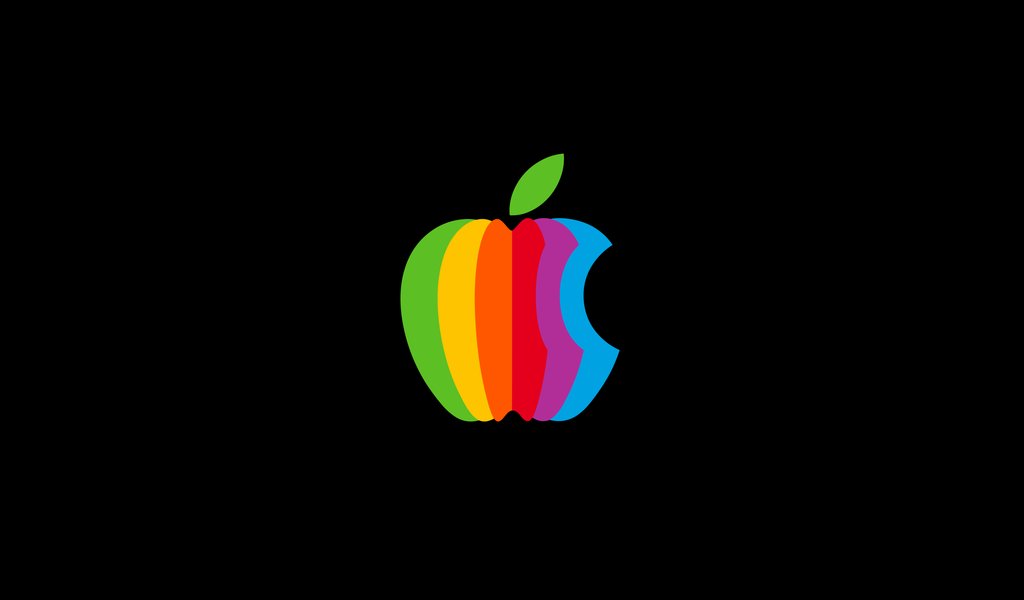 Apple Multicolor Logo - WSVGA wallpapers in 1024x600 resolution