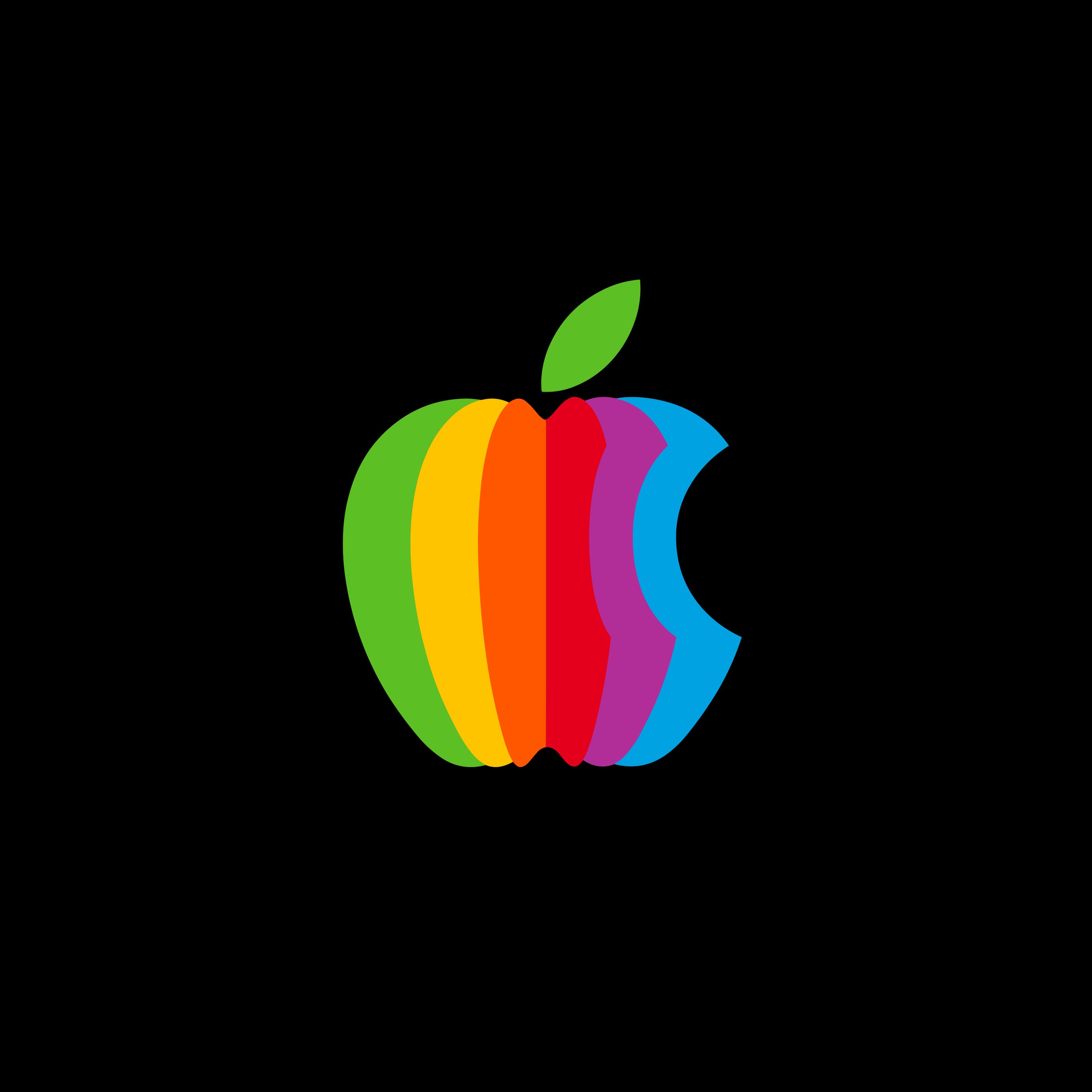 Apple Multicolor Logo - Wallpapers for Samsung Galaxy Tab S9+ in 2800x2800 resolution