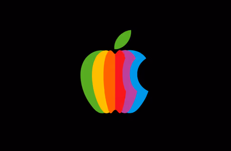 Обои Apple Inc для iPad 10.2″ (2160x2160): Apple Inc, логотип, радуга, символ
