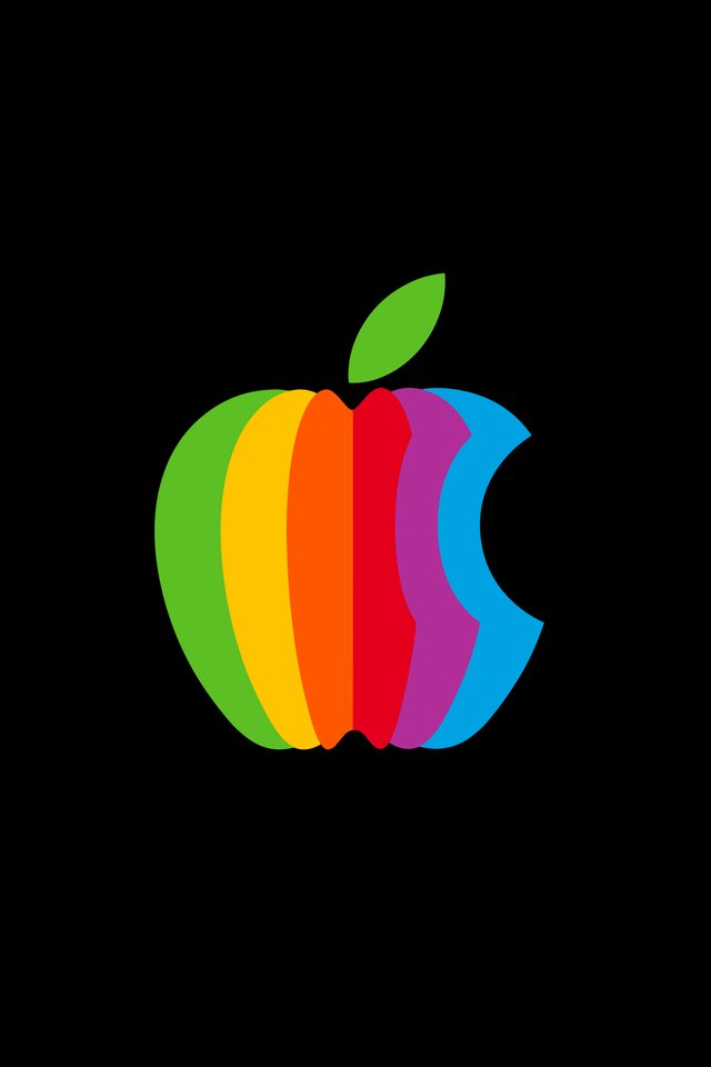 Apple Multicolor Logo - Wallpapers for iPhone 4/4S in 640x960 resolution