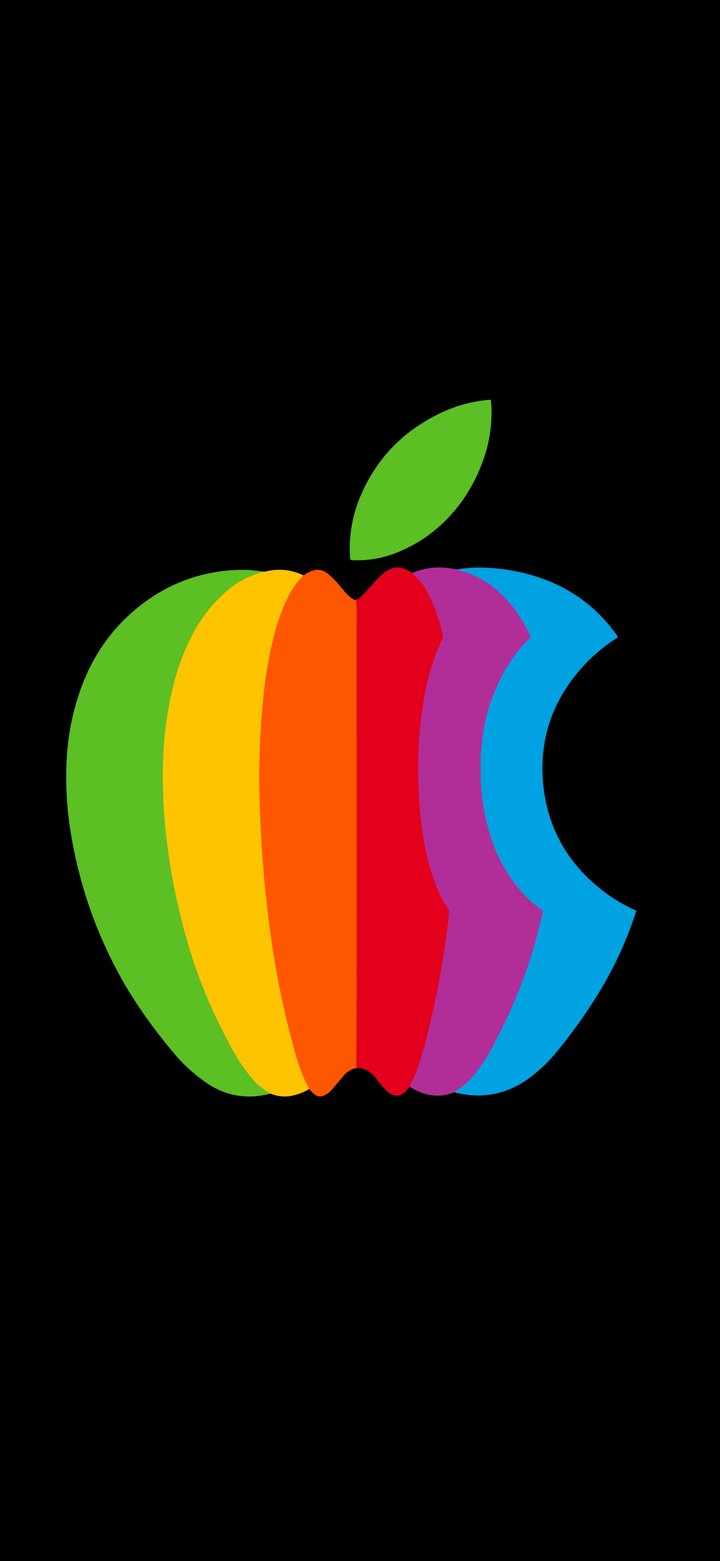 Apple Multicolor Logo - Wallpapers for Samsung Galaxy A11/A20e/A20/M11, Xiaomi Redmi 9A/9C, POCO C40 in 720x1560 resolution