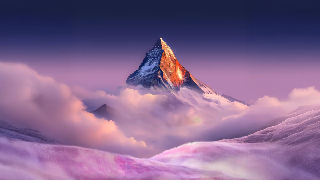 Mountain peak over clouds - Wallpapers for Samsung Galaxy Tab S9+ in 2800x2800 resolution