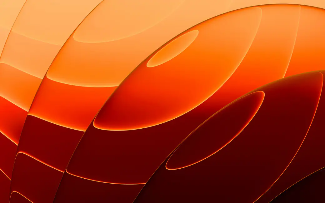 Orange layers — desktop and phone wallpaper, free download