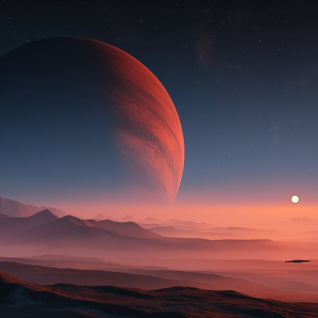 Red planet in the sky - Wallpapers for Apple iPad 1 in 1024x1024 resolution