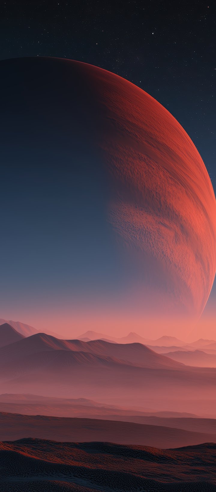 Red planet in the sky - Wallpapers for Xiaomi Redmi 14C, POCO C71/C75/M7, Infinix Note 8 in 720x1640 resolution
