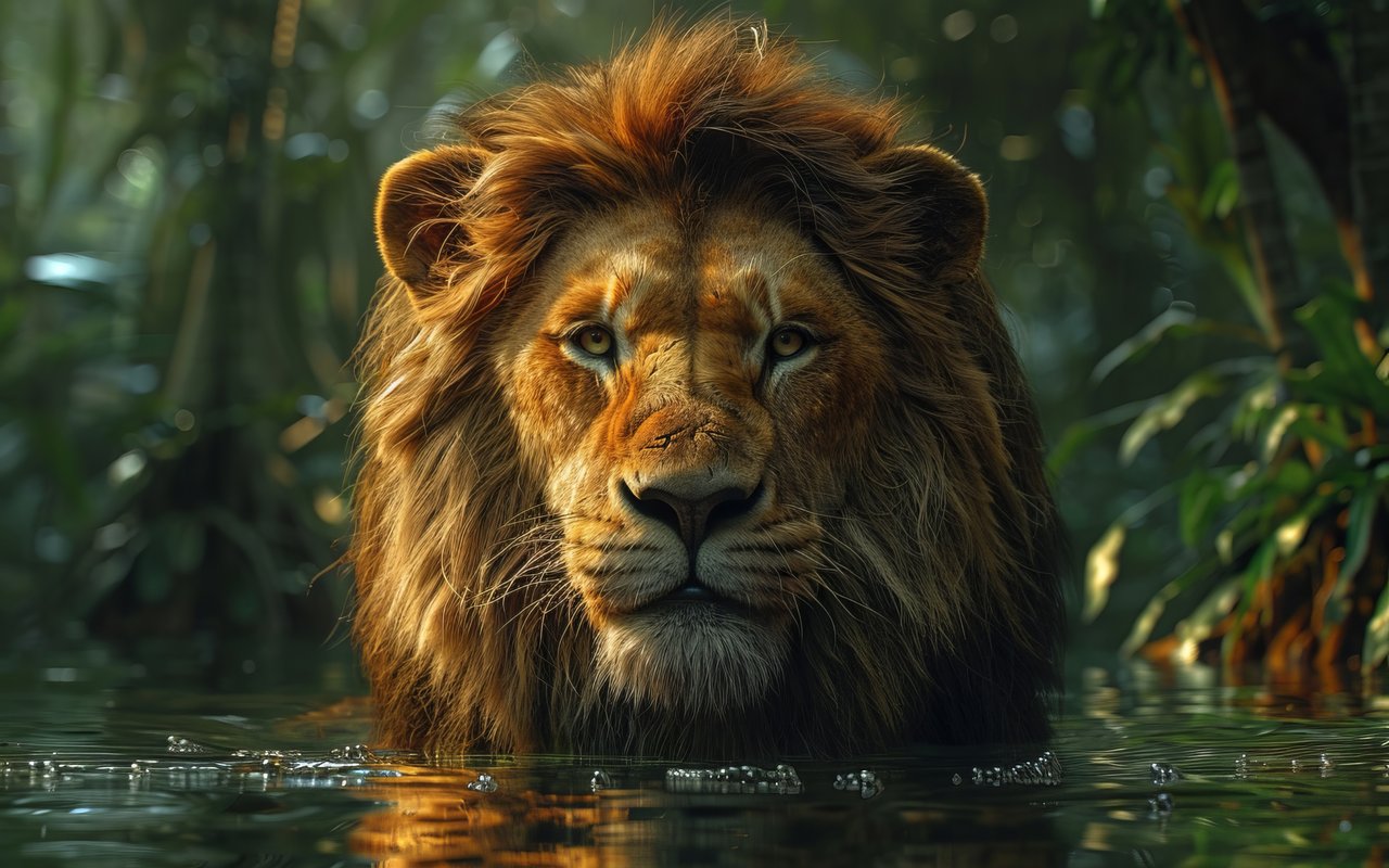 Lion in the jungle - WXGA_1280 wallpapers in 1280x800 resolution