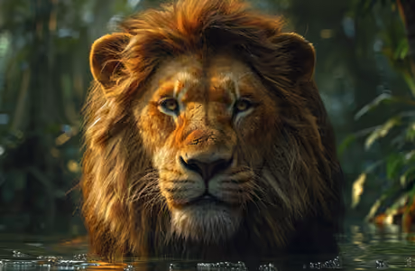 Lion Wallpapers for Samsung Galaxy Tab (1340x1340): lion, jungles, water, forest