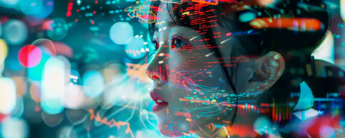 Technology wallpapers: artificial intelligence, data, woman, interface