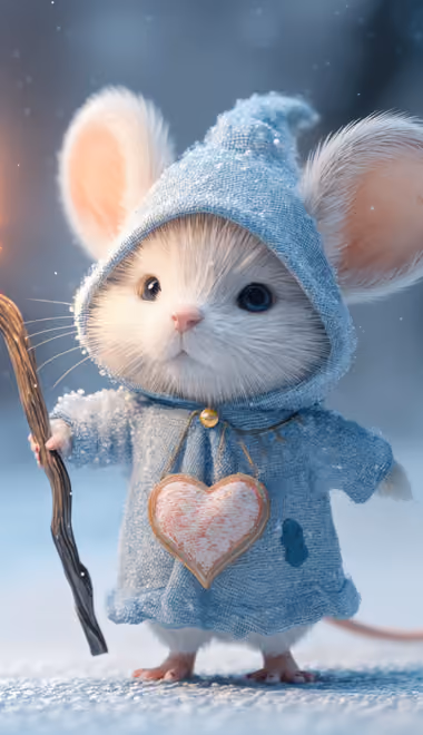 Staff Wallpapers for iPhone 15 Pro Max/14 Pro Max (1290x2796): mouse, fire, magic, winter