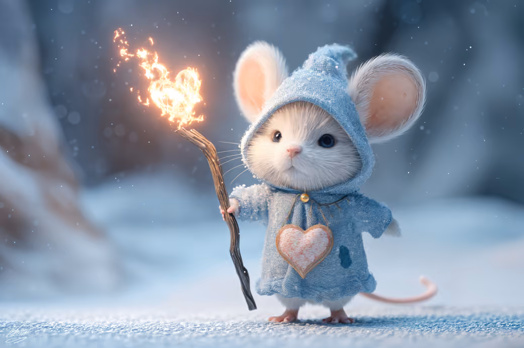 Fantasy mouse in a raincoat - Full HD wallpapers in 1920x1080 resolution