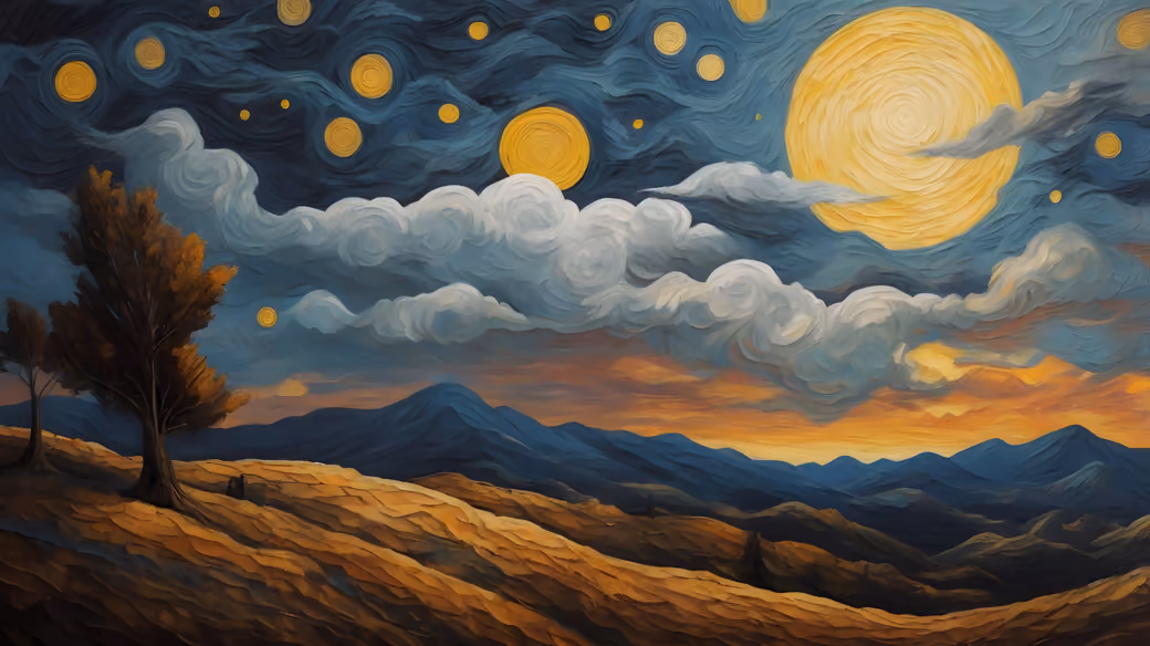 Surreal landscape with moon - Wallpapers for Xiaomi Redmi 10C/C40/C51, Samsung Galaxy A12/A02s/A03/M12 in 720x1600 resolution
