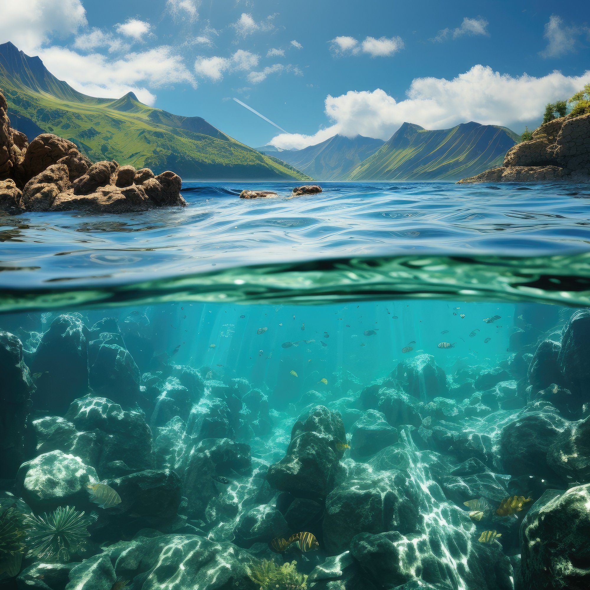Corals under clear water - Wallpapers for Samsung/Xiaomi in 2000x2000 resolution