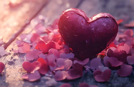 Love Wallpapers for iPad Air 10.9″ (2360x2360): Valentine's Day, romance, heart, petals