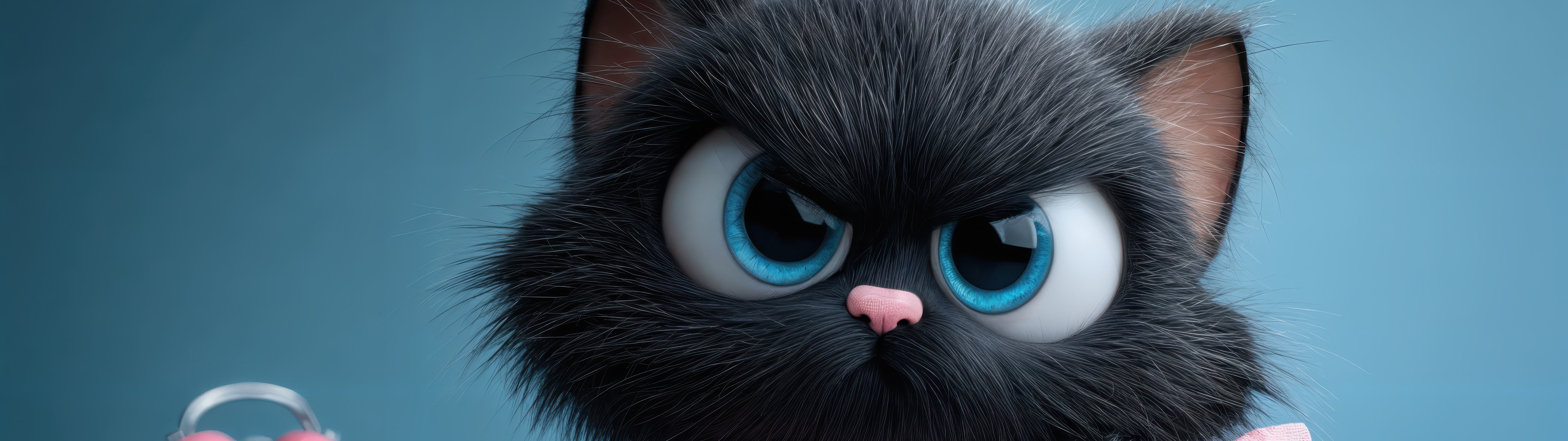 Cute angry kitten - Dual Monitor Wallpapers in 7680x2160 resolution