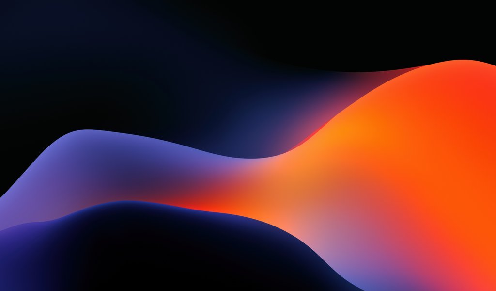 Orange waves - WSVGA wallpapers in 1024x600 resolution