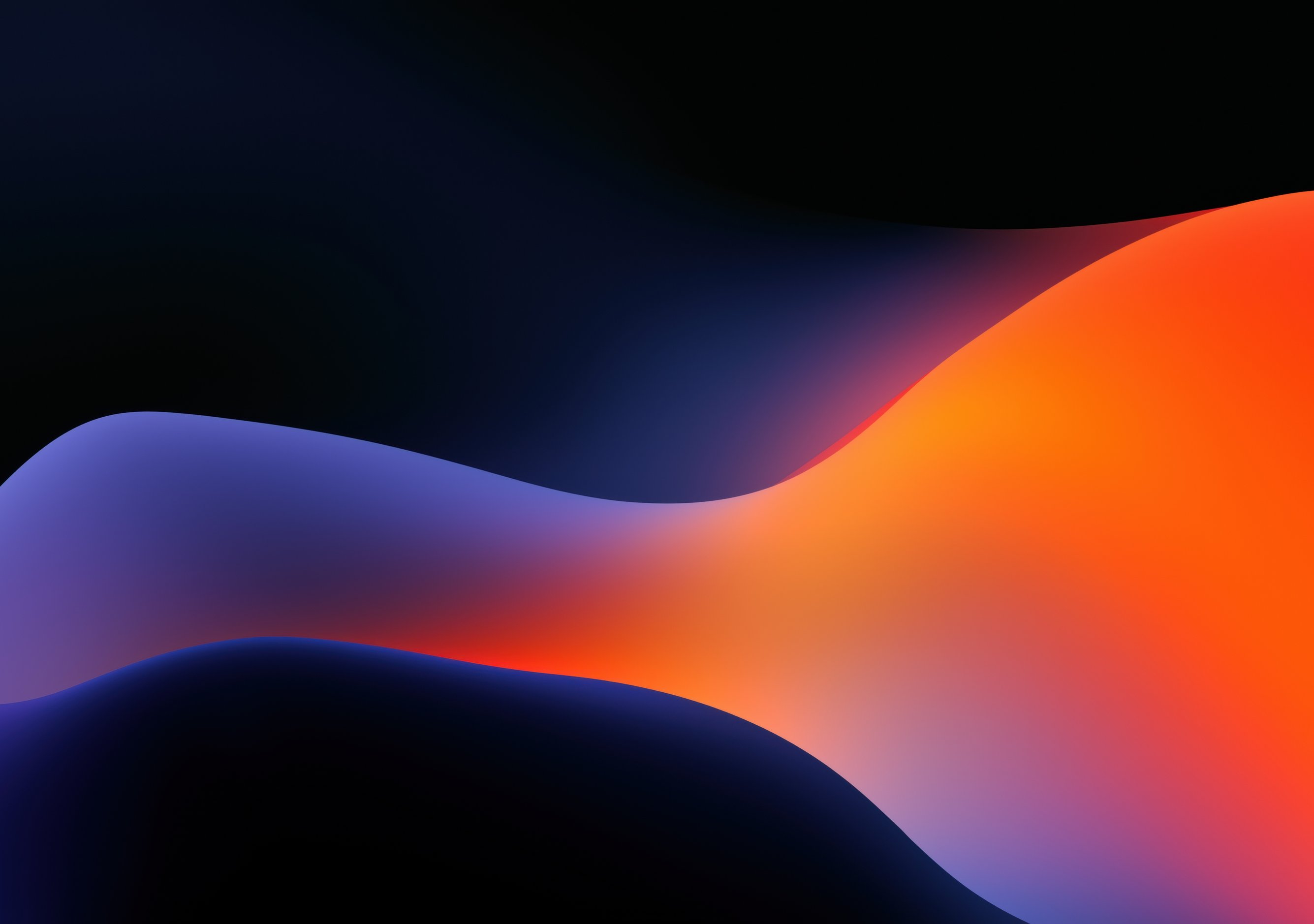 Orange waves - Wallpapers for iPhone Duo in 2670x1878 resolution