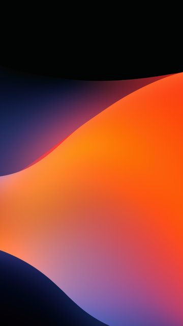 Orange waves - Wallpapers for Nokia, Samsung in 360x640 resolution