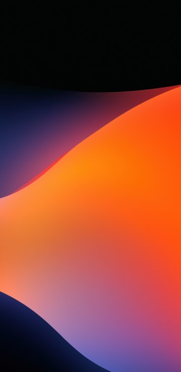 Orange waves - Wallpapers for Samsung in 360x740 resolution