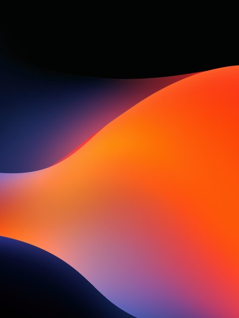 Orange waves - Wallpapers for HTC/BlackBerry in 480x640 resolution