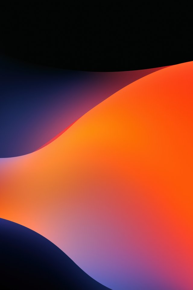 Orange waves - Wallpapers for iPhone 4/4S in 640x960 resolution