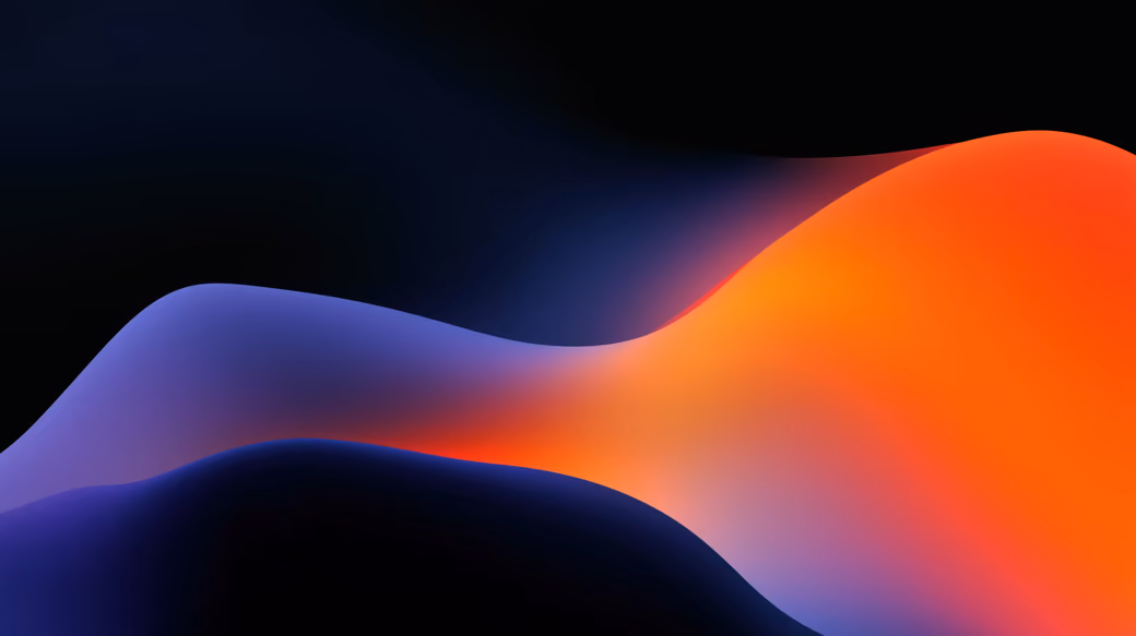 Orange waves — desktop and phone wallpaper, free download