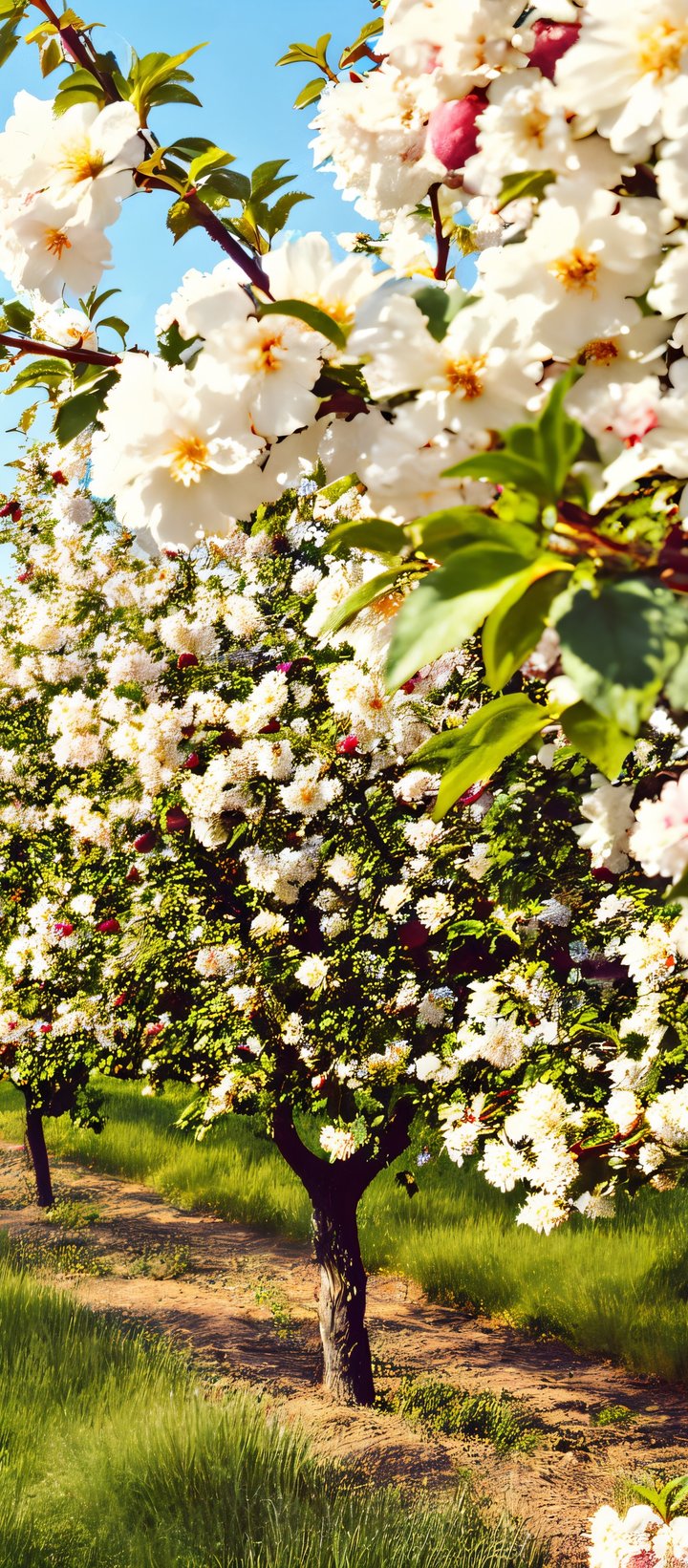 Blooming apple orchard - Wallpapers for Xiaomi Redmi 14C, POCO C71/C75/M7, Infinix Note 8 in 720x1640 resolution