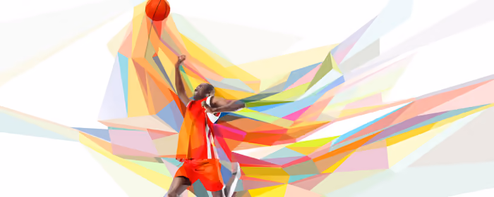 Sport wallpapers: basketball, dunk, low poly, ball