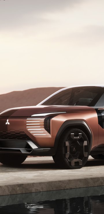 Mitsubishi Elevance Concept в пустыне - Обои для Samsung в разрешении 360x740