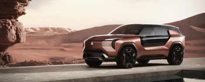 UltraWide 32:9 обои бездорожье (3840x1080): Mitsubishi Elevance, концепт, внедорожник, пустыня